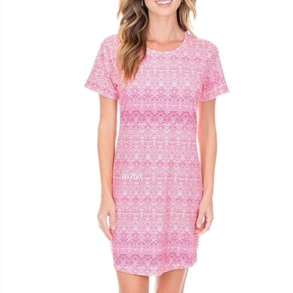 Cabana Life Algarve Short Sleeve Tee Dress Women’s Size Medium - Picture 1 of 15